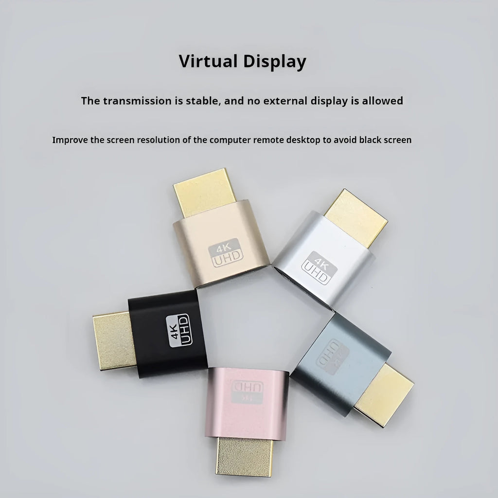 Graphics card HDMI dummy load adapter with 26.5mm length in multiple interface colour options