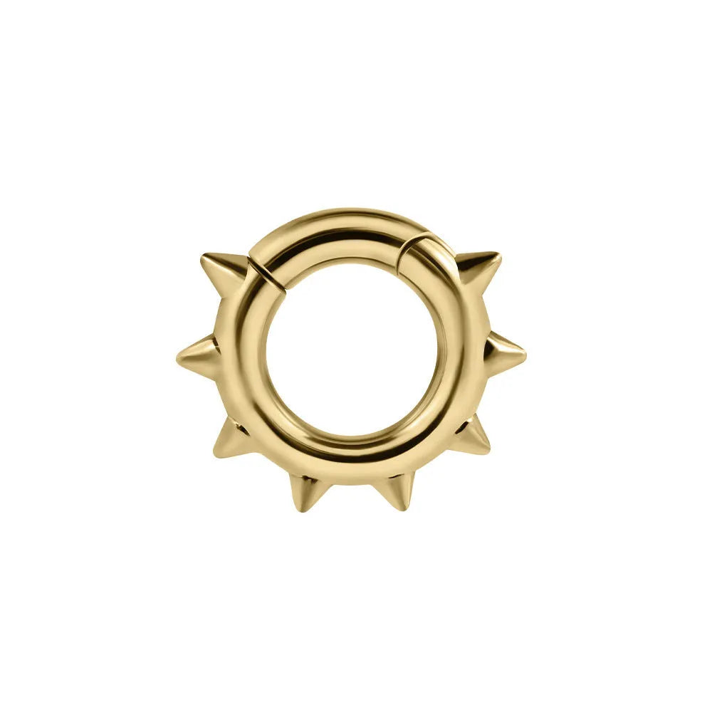 Copper cone round ear extenders with magnetic backing in geometric shape