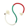 70cm long cat bite rope toy with cotton string in purple, orange, or red and green colour options
