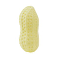Yellow rubber and vinyl dog toy for small dogs, elastic chew toy with sound for teeth cleaning and boredom relief