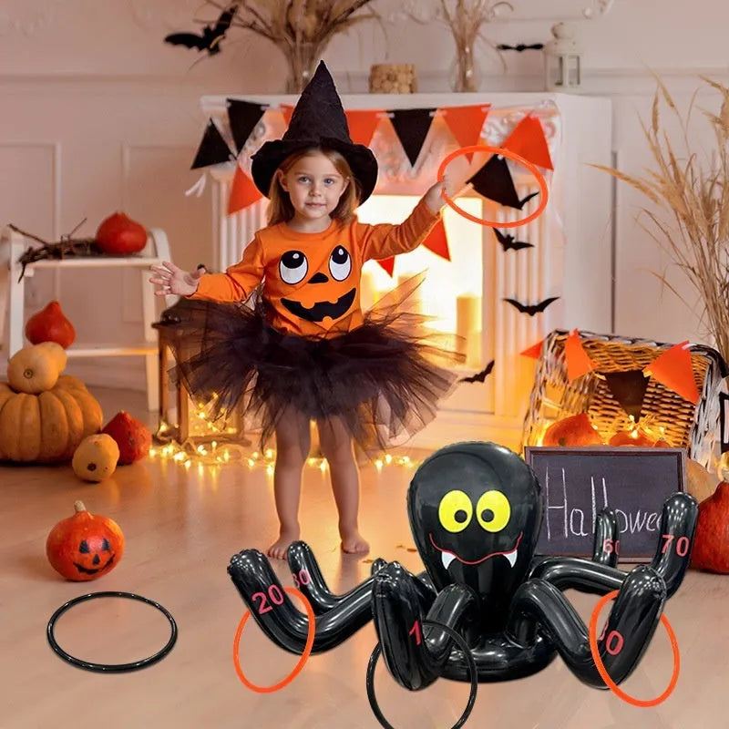 Ghost Festival inflatable octopus ferrule throwing toy in various character styles for teenagers.