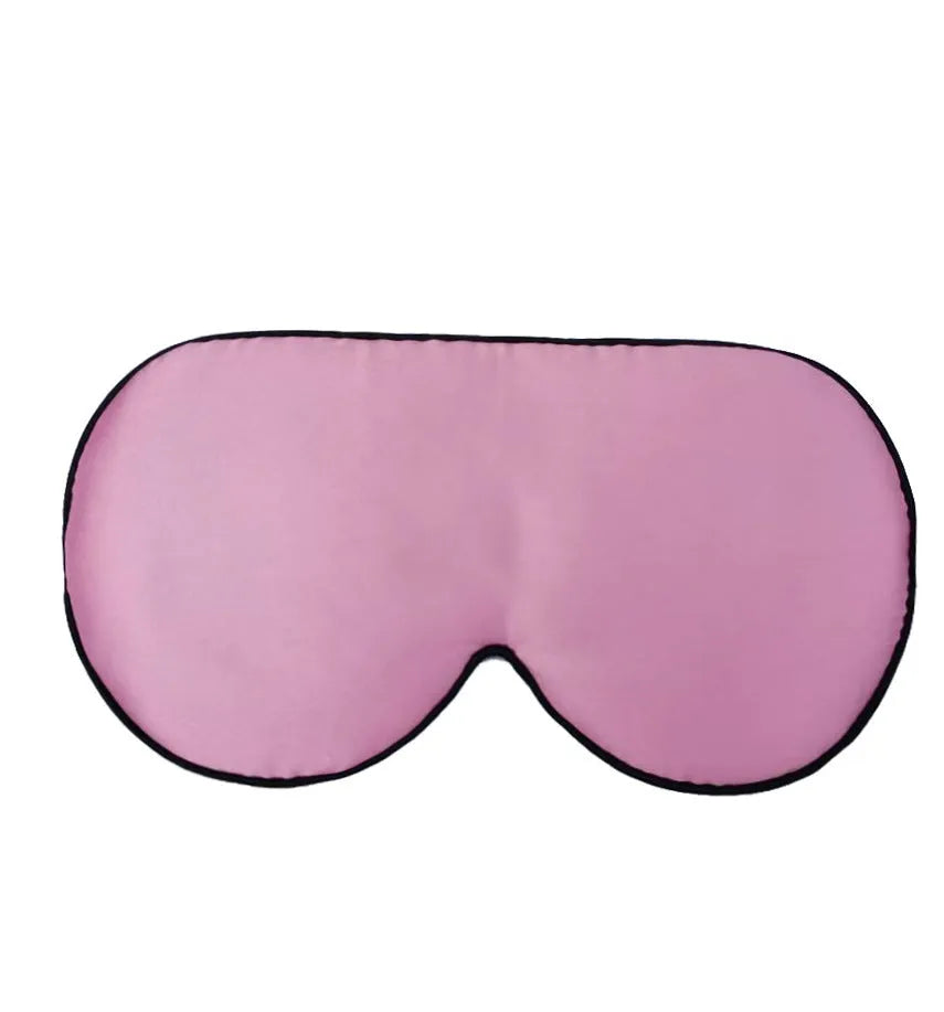 Double-sided mulberry silk eye mask with embroidered design in multiple colour options