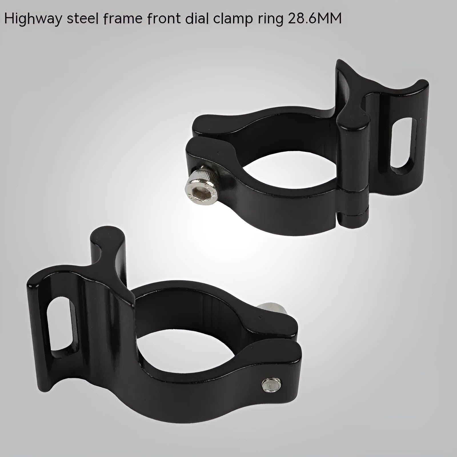 28.6mm black aluminium alloy vehicle clamp ring with steel frame for hose connections