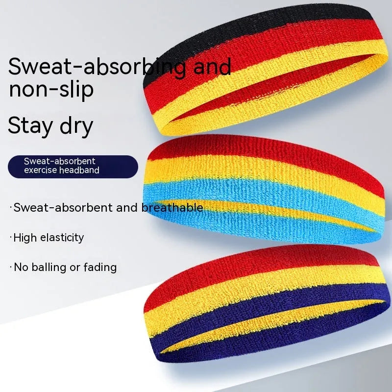 Adult sports headband in multi-colour combinations for yoga running basketball cycling