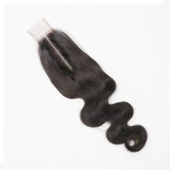 Straight natural colour human hair wig for women shown in long length