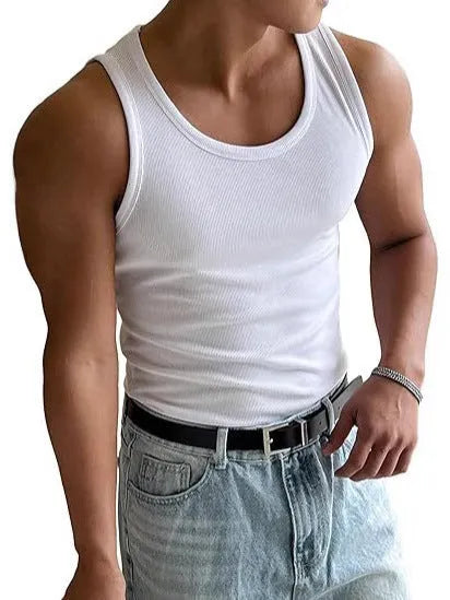 Men's tight fit round neck polyester sports t-shirt shown in one of six available colours.