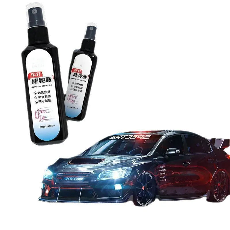 100ml car headlight restoration liquid in transparent plastic bottle for DIY lens repair