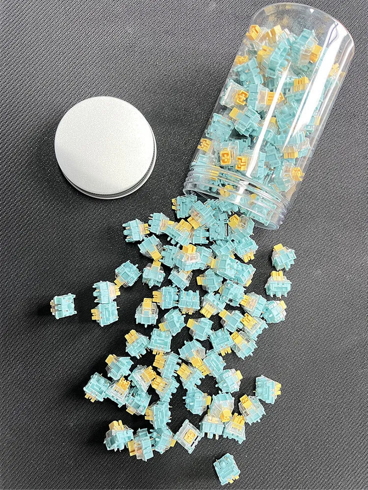 Tiger Mo Sea Salt Lemon PRO Mute mechanical keyboard switches set of 36 pieces