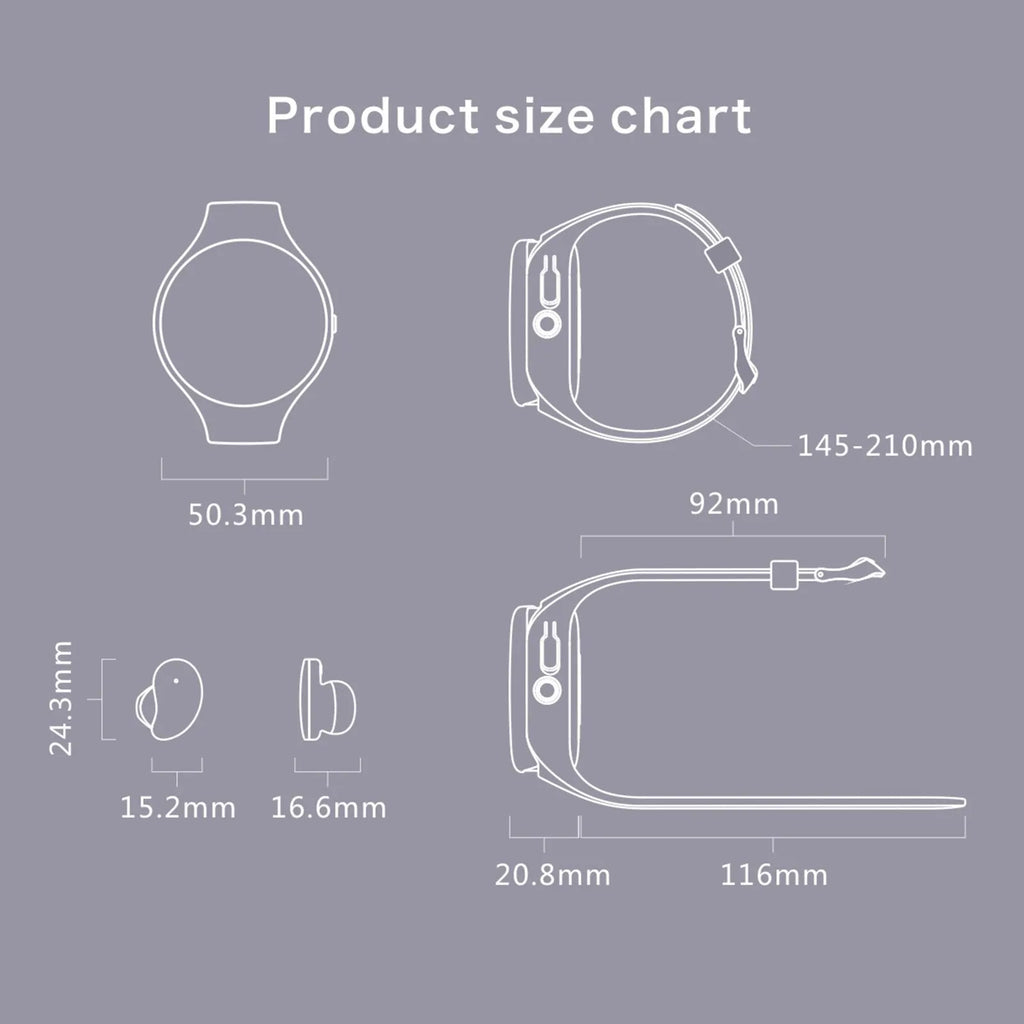 Black smart bracelet with detachable Bluetooth earphones showing colour screen display