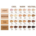 A standard specification concealer pen showing its tip, labelled with 24 colour options for contouring.