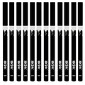 12 white and black eyeliner pencils with sharpener in waterproof makeup set