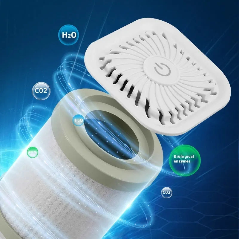 Mini USB car air purifier in black and white options for smoke and dust removal