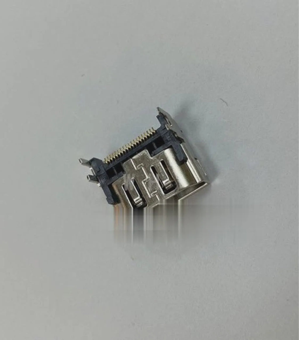 Silver HDMI interface host socket component for game console repair with connector pins