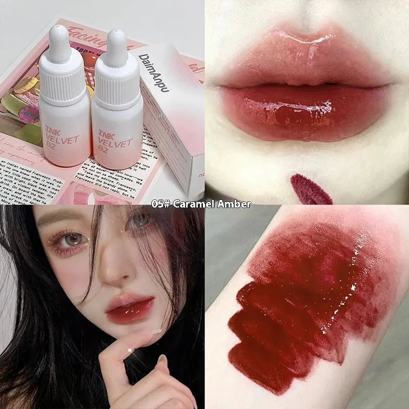 Mirror Lip Lacquer lipstick in shades Orange Tabby Cat Diary, Low-Key Charming, Misty Berry, Spring Day Wilderness.