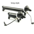 Black dog-shaped touch screen stylus showing split design for dual-length use and phone stand functionality
