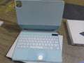 iPad magnetic suction keyboard with protective cover in black, white, pink, purple or blue colour with embossed finish