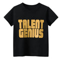 Men's black geometric print short sleeve pullover top, loose street fashion fit