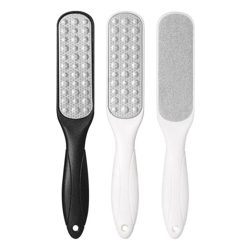 Double-sided stainless steel foot grinder for manual callus removal and foot repair