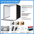 50cm folding studio light box with metal frame and reflective cloth interior for product photography