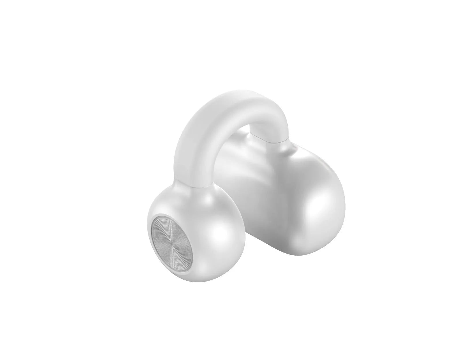 Wireless clip-on Bluetooth earphones with bone conduction technology in black or white colour