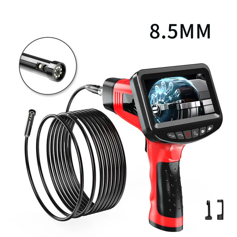 8.5mm dual-lens endoscopic inspection camera with flexible and rigid cable options