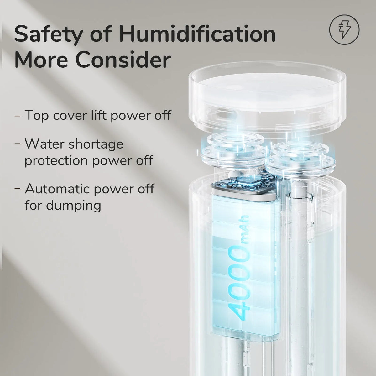 500ml small humidifier with night light in Earth Brown, Coral Pink, or White, USB and car powered for desk or vehicle use.