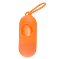 Compact plastic dog poo bag holder with Velcro strap and metal side hook