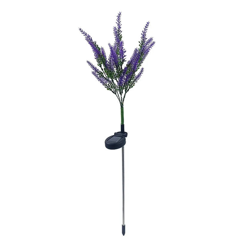 74cm solar lavender garden light with LED illumination and IP55 waterproof rating for outdoor courtyard decoration