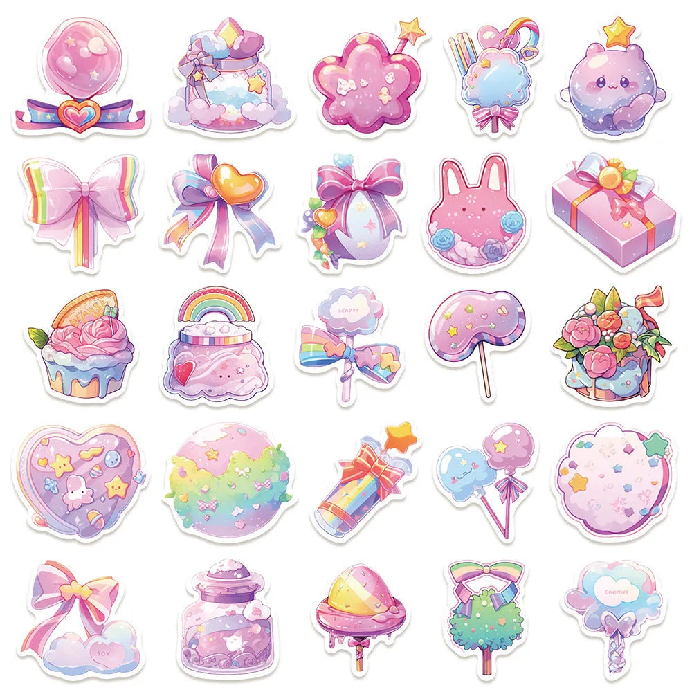 Fresh candy small object waterproof decorative stickers for bullet journals measuring 4-7cm