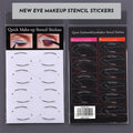 Set of 4 reusable flexible eyeliner sticker templates for eye makeup application