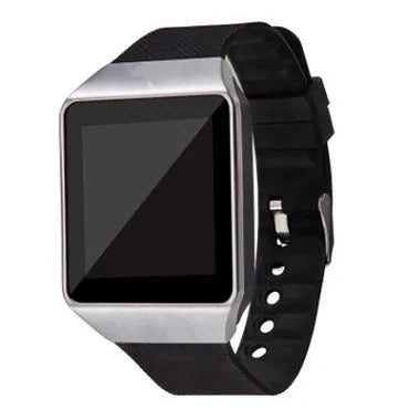 Smart watch with Bluetooth call function showing 1.44-inch touch screen and wrist strap in black, gold, silver grey, or white colour options