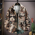 Casual lapel shirt coat in long sleeve design with straight hem, available in multiple colours