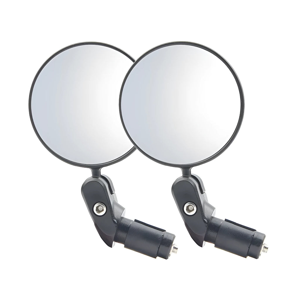 Black foldable convex rearview mirror with 7cm diameter ABS body for mountain highway vehicle use