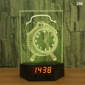 3D blue dolphin LED table night light with remote control on wooden surface