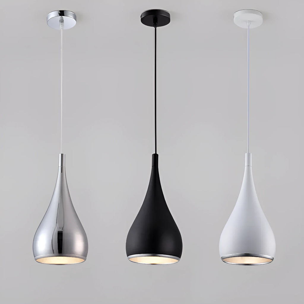 Iron minimalist chandelier in black finish with three head configuration for bedroom or living room lighting