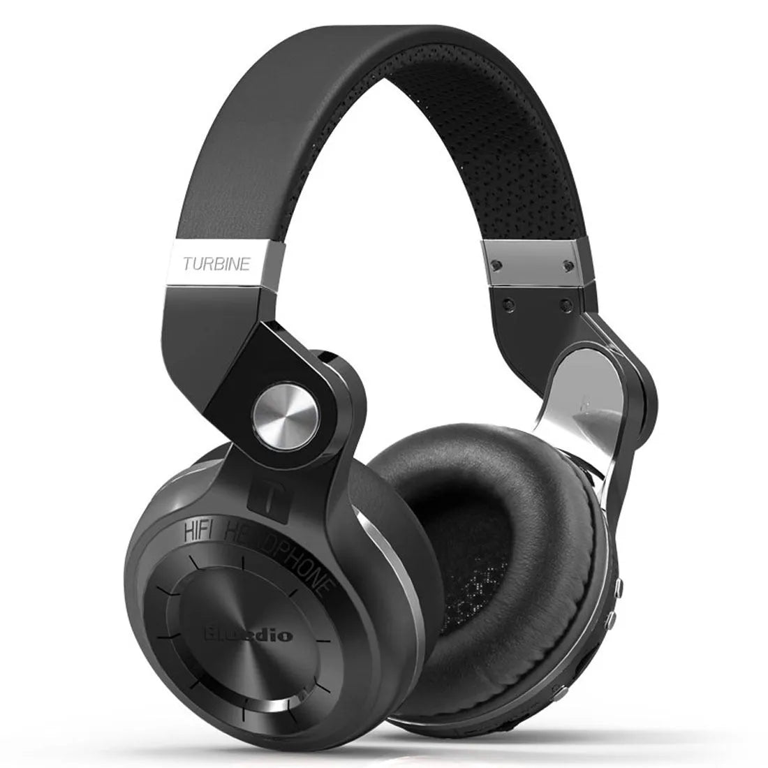 Black Bluetooth headset with head-mounted design and card plug-in configuration