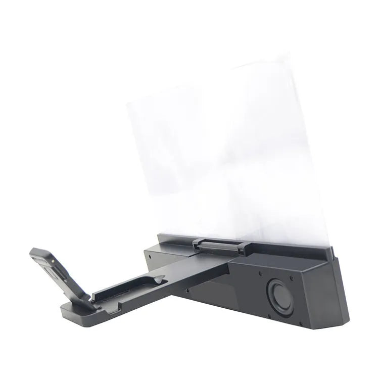 12-inch mobile phone screen amplifier with Bluetooth audio and portable battery power
