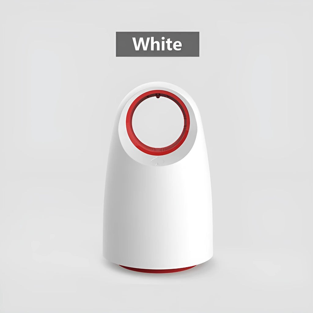 Black or white household silent mosquito killer insect zapper unit with USB cable.
