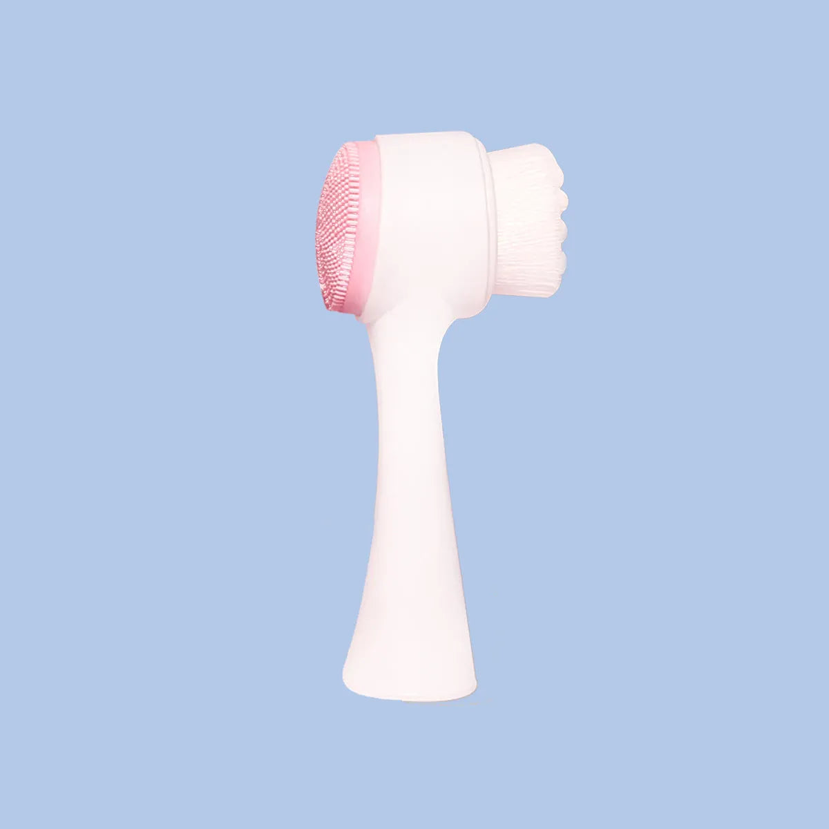 Facial brush set with coral fleece hair band and nylon bristle cleansing brush in multiple colour options