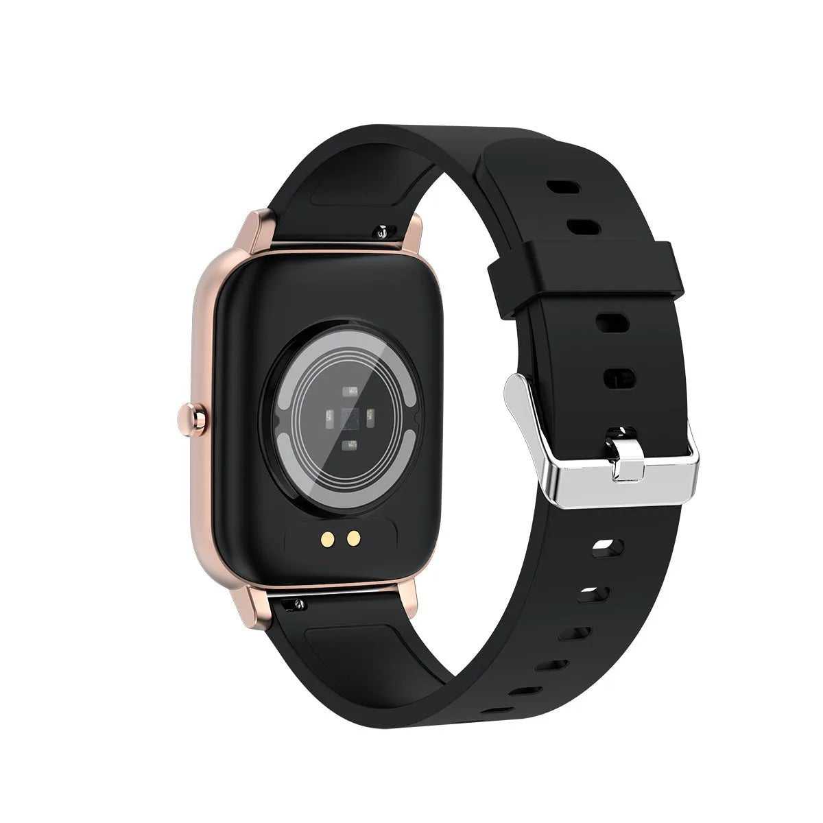 H80 black sports smart watch with silicone strap showing ECG and blood oxygen monitoring on screen