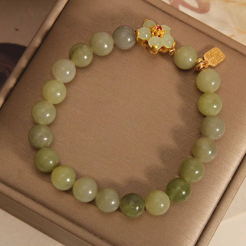 Women's casual bracelet in grey jade colour made from alloy material.
