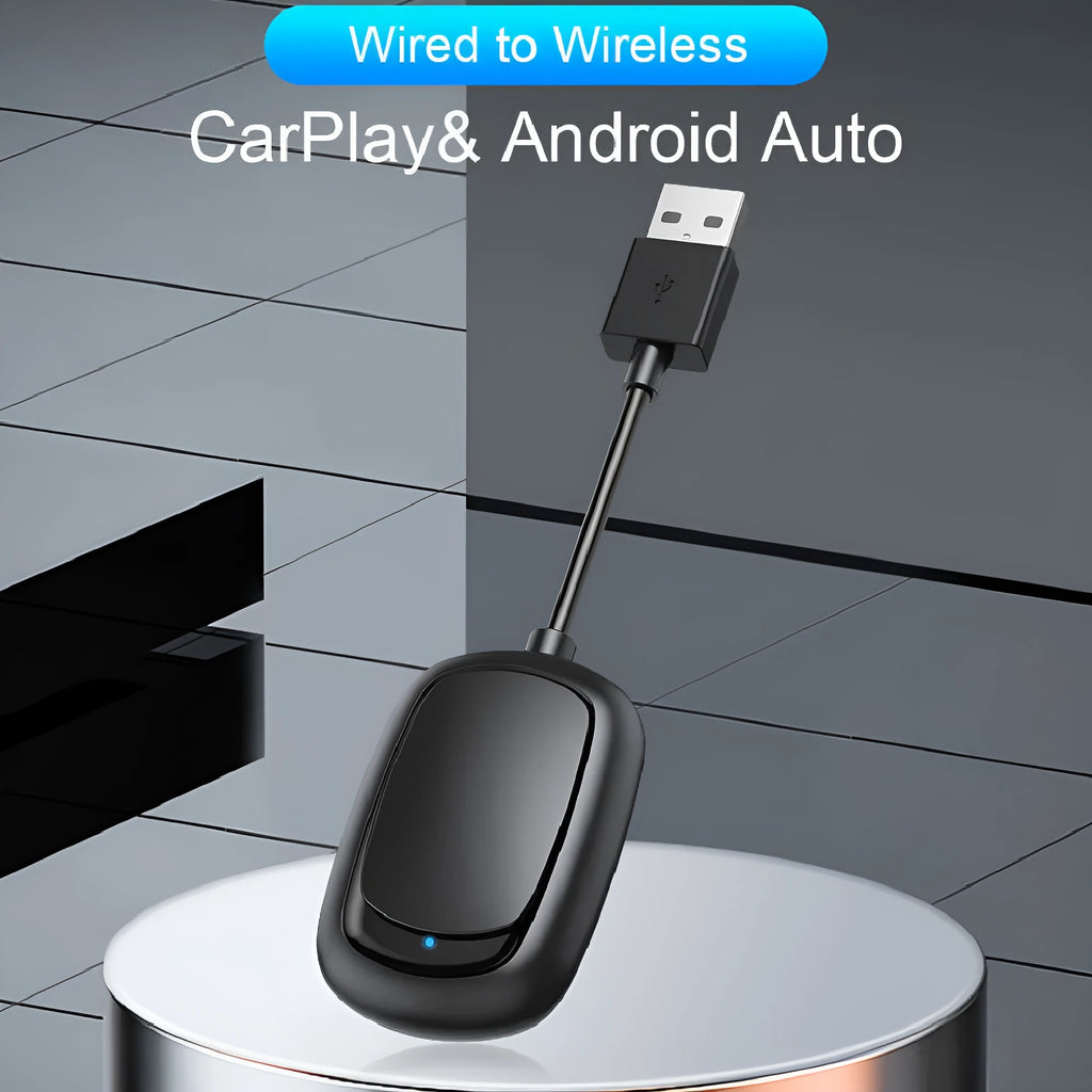 Wireless CarPlay Android Auto USB adapter box for car smartphone connectivity