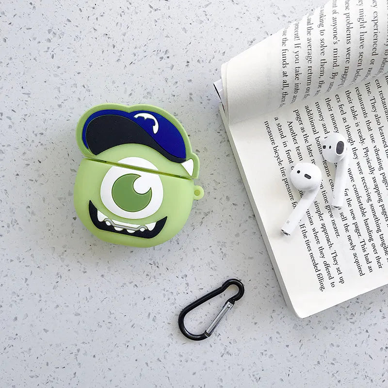 Cartoon animal silicone case for AirPods 1 and 2 charging case in seven colour options