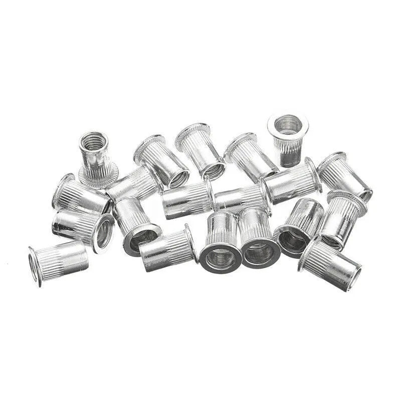 Manual alloy steel riveter nut gun set with stainless steel mandrels from 86pc or 106pc kit
