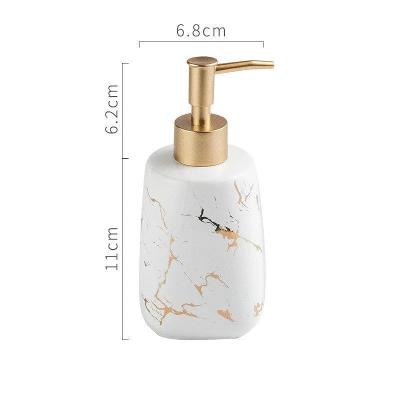 Ceramic bathroom wash set in light luxury style with decal process treatment