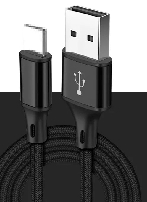 2m mobile phone charging cable with TYPE-C connector in multiple colour options