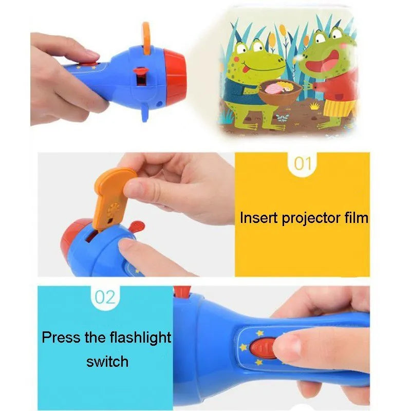 SmartKids children's storybook projector torch with clip-on fairy tale projection discs