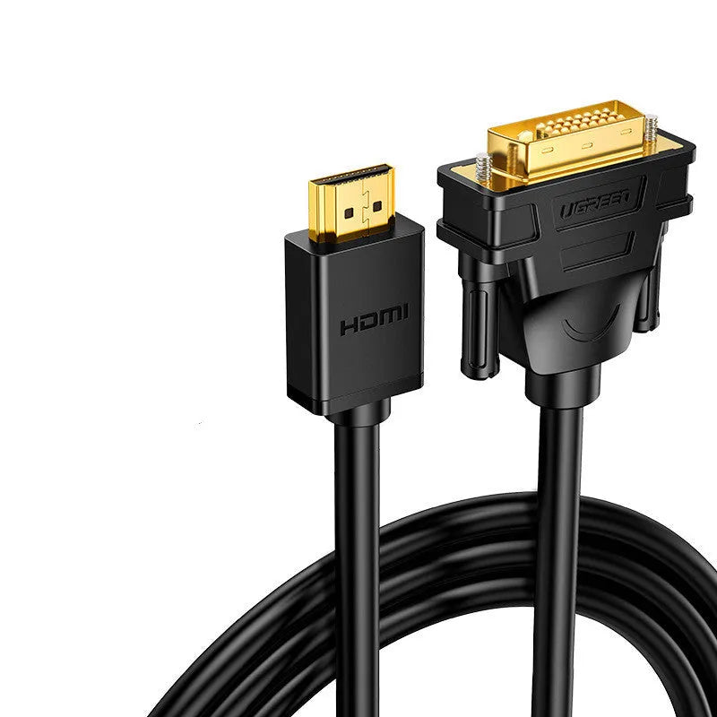 HDMI to HDMI cable with round black sheathing and metal connectors, shown in a choice of lengths from 1 to 3 metres.