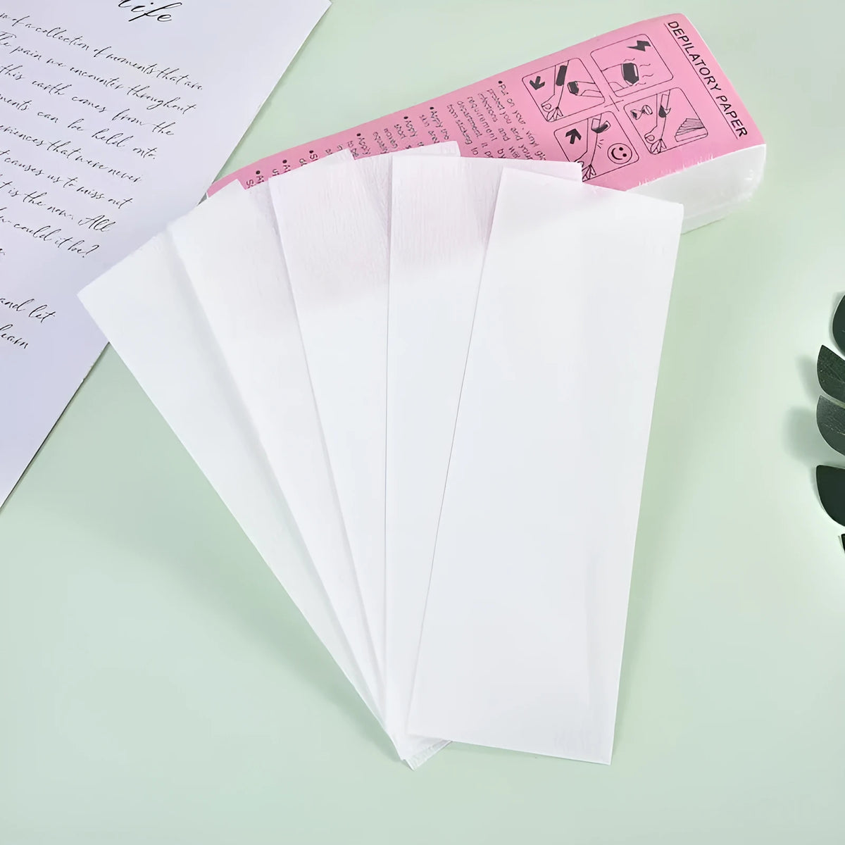 Non-woven fabric hair removal wax paper for wool tops depilation systems
