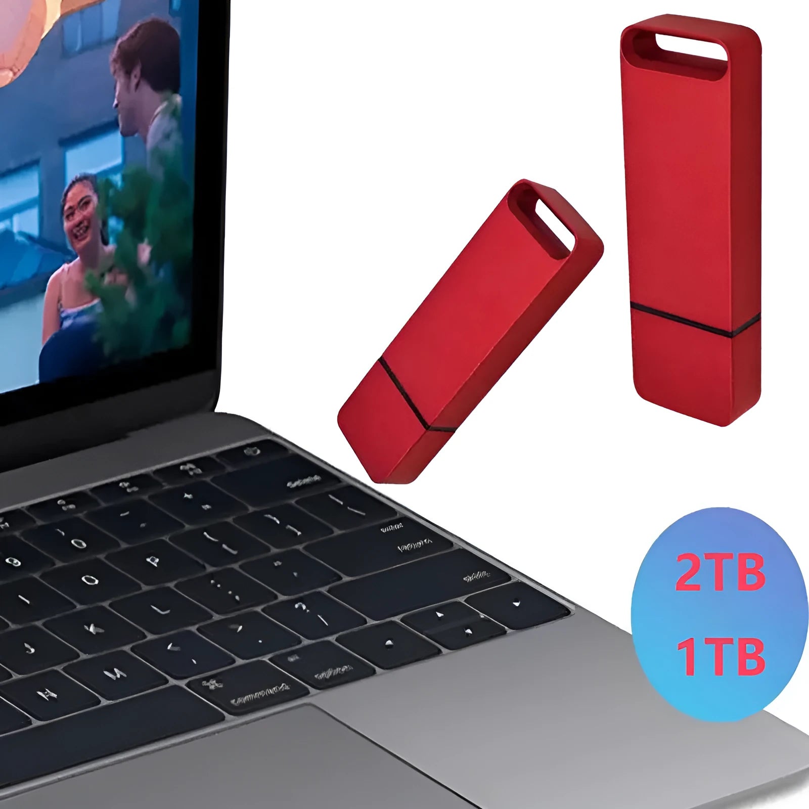 Metal USB flash drive in black, red or silver with custom graphics and high capacity storage
